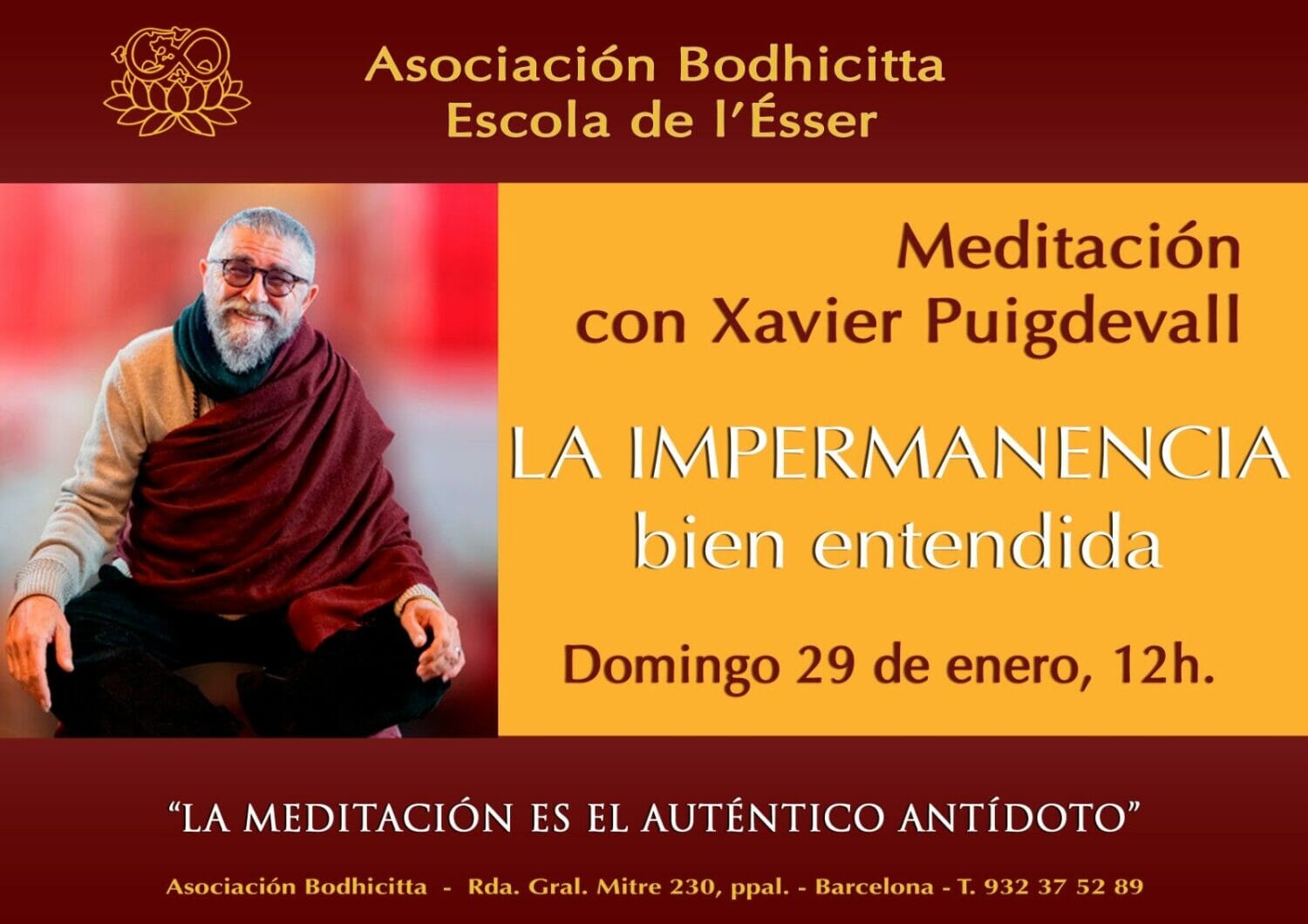 Meditación de despedida del Maestro Xavier Puigdevall